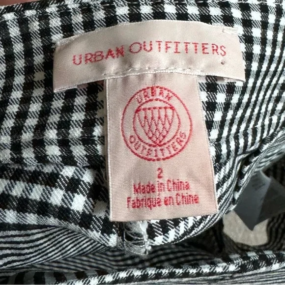 Gingham black and white micro mini shorts - Picture 3 of 3